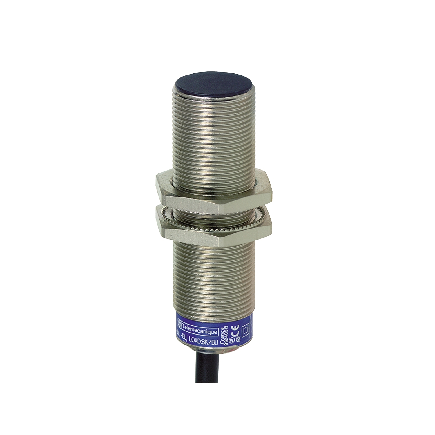 XS618B1MBL2 XS6 Fixed Cylindrical Proximity Sensor, Inductive Sensing, NPN Output, 1NC Contact, 20 to 264/24 to 240 V AC/DC