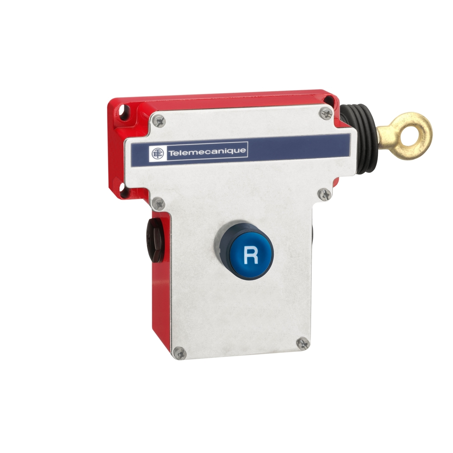 XY2CE1A150H7 Preventa XY2-CE Latching Emergency Stop Rope Pull Switch, 300 V AC, 10 A, 2 Poles, 1NO-1NC Contact