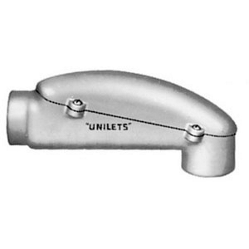 LBD150-A Unilets Type LBD Pulling Fitting With Cover and Gasket, 1-1/2 in Hub, 66 cu-in, Aluminum, Epoxy Powder Coated