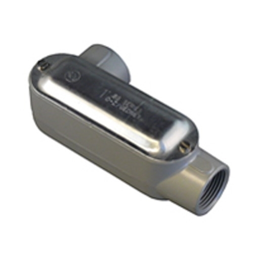 LL-100ACGA Unilets Type LL Conduit Outlet Body With Cover and Gasket, 1 in Hub, Form 85 Form, 11.8 cu-in Capacity, Pressure Cast Aluminum, Epoxy Powder Coated