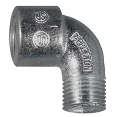 LMF90-75 Short Bushed Elbow, 3/4 in Trade, 90 deg, Malleable Iron, Triple Coated