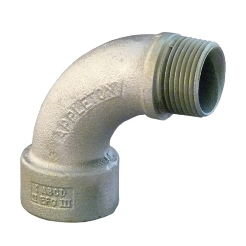90 Degree Long Bushed Elbow; 1-1/4 Inch, FNPT x MNPT