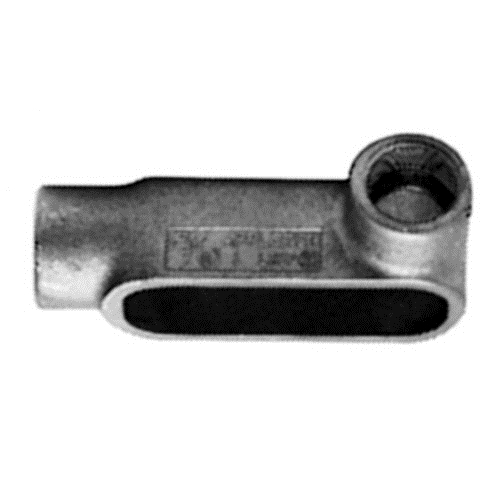 Type LR Conduit Body, 1/2 inch, Gray Iron, Zinc Electroplated