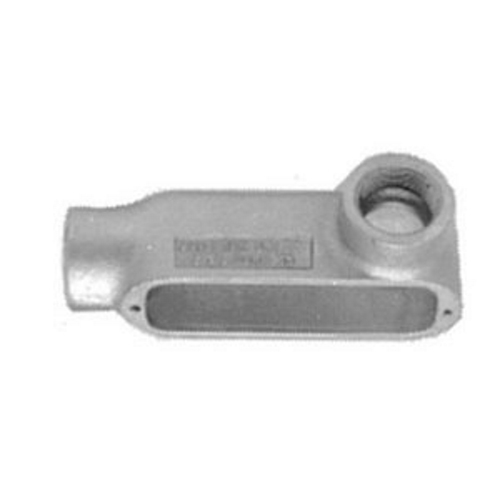 Type LR Conduit Body, 2 inch, Malleable Iron, Zinc Electroplated