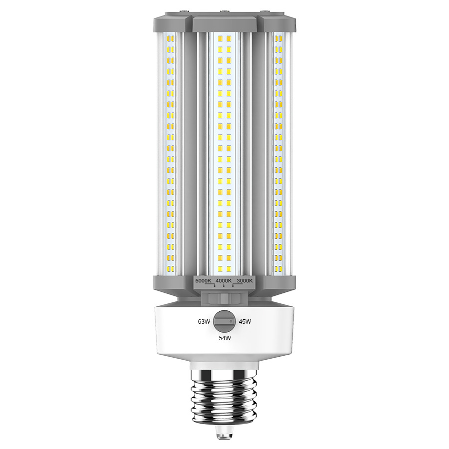 HIDFA63SEX398CCTBYP5S Field-Adjustable Post Top Light, 45, 54, 63 W, 175, 200, 250 W Incandescent Equivalent, EX39 Lamp Base Lamp, 6525, 7830, 9135 Lumens