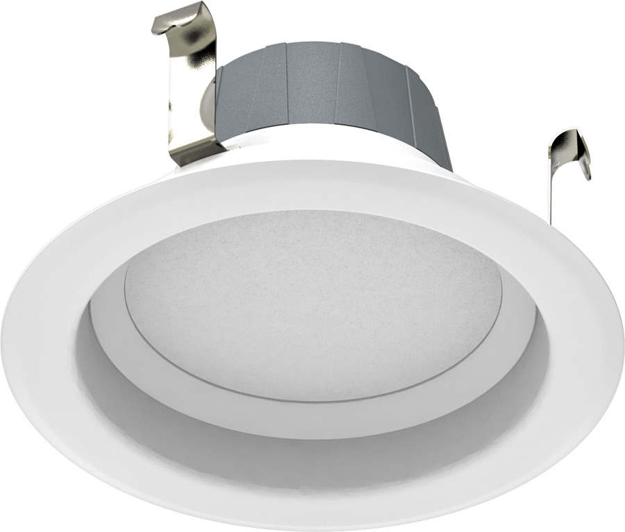 R4R8840120WS R Series Round Recessed Retrofit Downlight, 7.5 W Fixture, 4 in Ceiling Opening, 120 VAC, Aluminum Housing