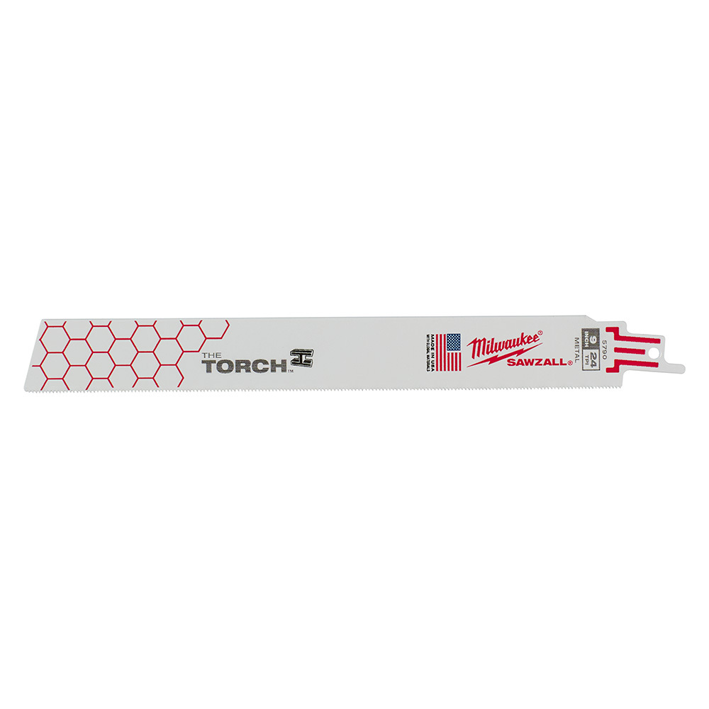 48-00-5790 Sawzall Double Duty Straight Back Reciprocating Saw Blade, 9 in L x 1 in W, 24 TPI, Bi-Metal Body, Universal/Toothed Edge Tang