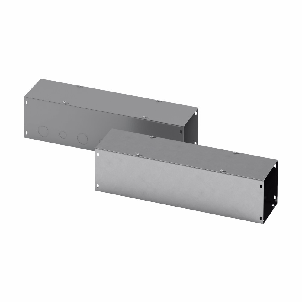wireway, 6" height, 24" length, 4" width, G NK wireway, Thru holes, No knockouts, Screw cover, NEMA 1, Steel, Plated screws, ANSI 61 gray, 16 gauge