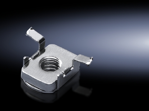 8800350 M8 Thread Captive Nut, For Use With TS, SE Series Enclosure, Rail, Gray