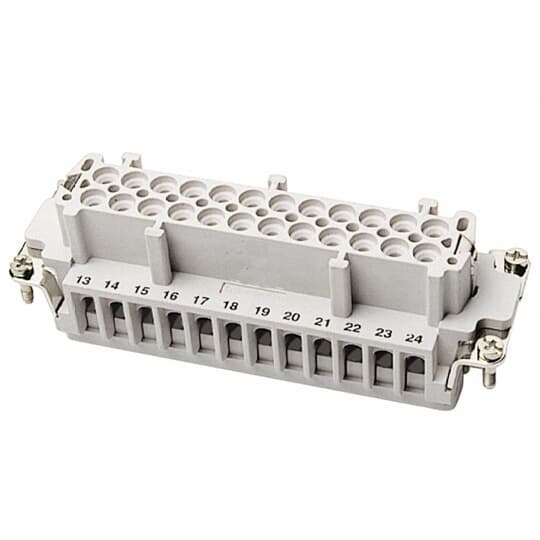 FS148B Pos-E-Kon B Series Standard Terminal Insert, 48 Positions, 20 to 14 AWG Wire, Female Screw Connection, Glass Filled Thermoplastic