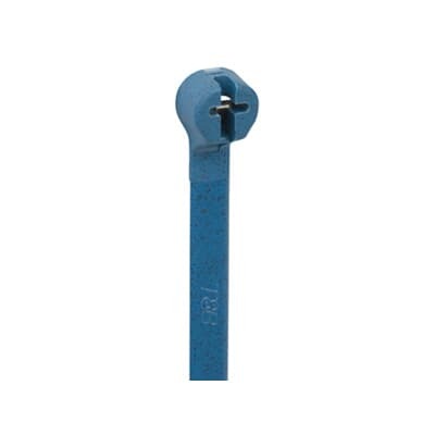 TY523M-NDT Ty-Rap Detectable Cable Tie, 3.6 in L x 0.09 in W x 0.035 in THK, Nylon/Polyamide 6.6, Blue