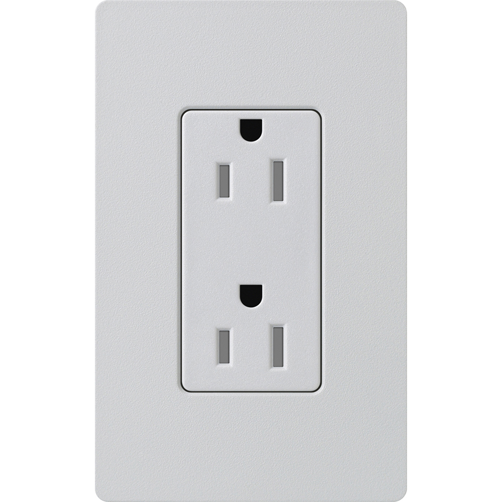 SCRS-15-TR-PD Claro Tamper-Resistant Duplex Receptacle, Decorator-Style Outlet, 15 Amp, Satin, Palladium