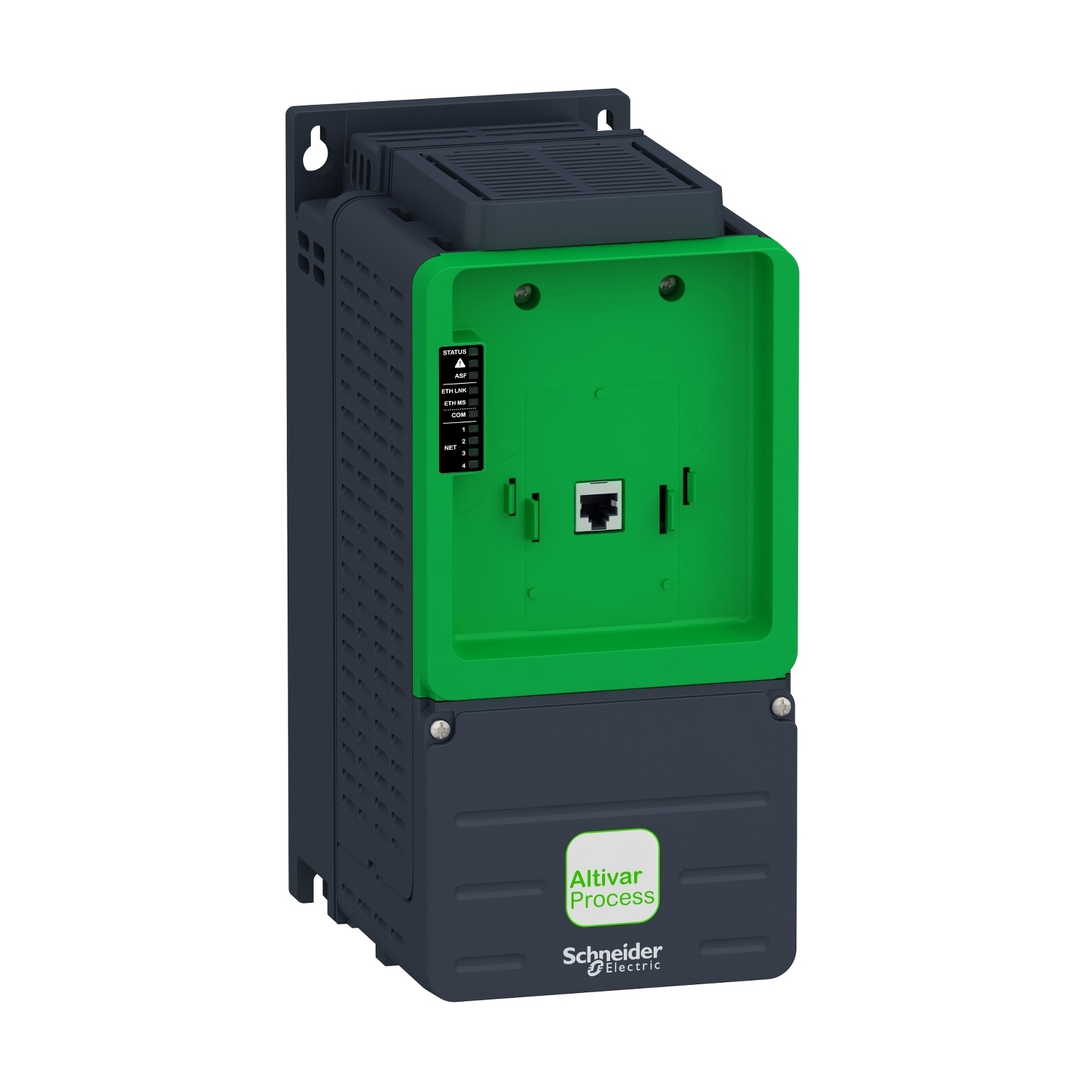 ATV630U15N4ZU ATV600 3-Phase Standard Variable Speed Drive, 380 to 480 V, 3, 2.6 A Normal Duty/1.7, 1.5 A Heavy Duty, 2 hp Normal Duty/1 hp Heavy Duty, 5.12 in W x 7.72 in D