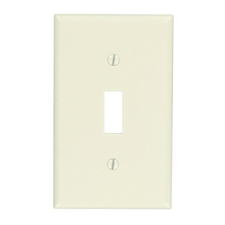 78001 Standard Size Traditional Wall Plate, 1 Gangs, 2-3/4 in W x 4-1/2 in H, Thermoset, Light Almond