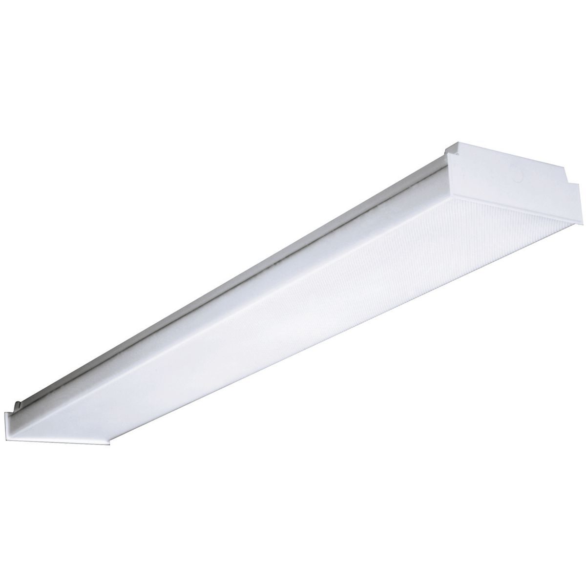 AWN4-232-EU Low Profile Wraparound Fixture, (2) Lamp, 120 to 277 V AC, Baked White Enamel Housing