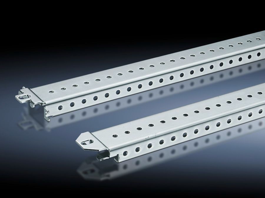 8612260 Punched Rail, 38 mm H x 18 mm W, For Use With TS Series 600 mm W x 600 mm D Enclosure, Sheet Steel