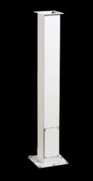 8018853 Consolet Pedestal Base and Column, 4 in W x 4 in D, For Use With CP Series Plant Floor Enclosure, Carbon Steel