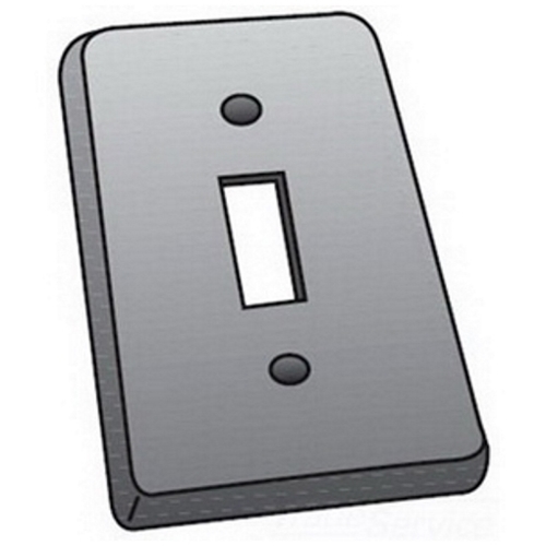 FS-1-SCS Flat Device Box Cover, 11.4 in L x 4.9 in W x 0.1 in D, Steel