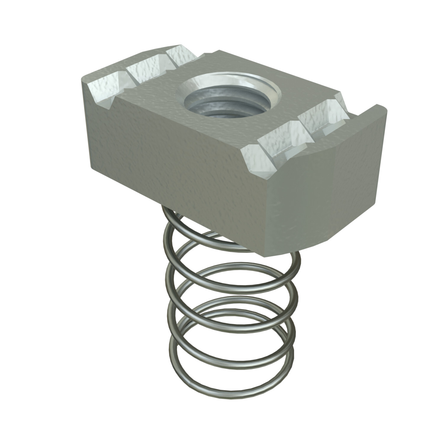 P1006-1420HG Channel Spring Nut, For Use With P1000, P1100, P2000, P3000 Series 1-5/8 in Channel, 1/4-20 Thread, Steel