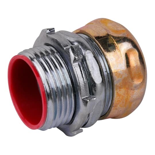 TC714A-RT Steel City Insulated Compression Connector, 1-1/4 in Trade, Steel, Zinc Plated