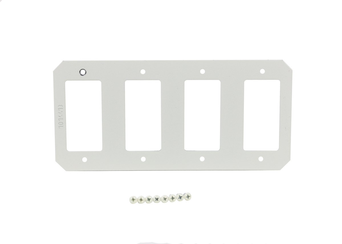 4GDEC Center Mount Multi-Service Device Mounting Plate, 8-13/16 in L x 4-1/8 in W x 1/16 in D, Steel