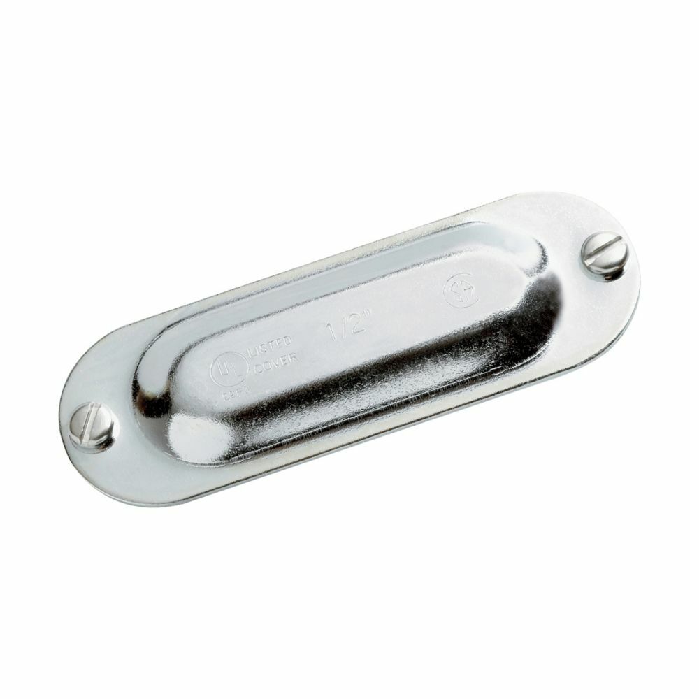 K250S Condulet Form 5 Cover, 2-1/2 in, 3 in Hub, For Use With Conduit Outlet Bodies, Sheet Steel, Electro-Galvanized/Aluminum Acrylic Painted
