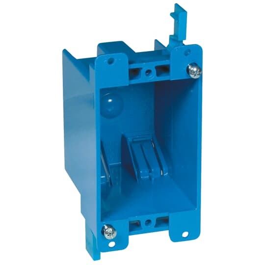 B114R-UPC Carlon Old Work Outlet Box, PVC, 14 cu-in Capacity, 1 Gangs, 4-1/8 in L x 2-1/4 in W x 2-3/4 in D