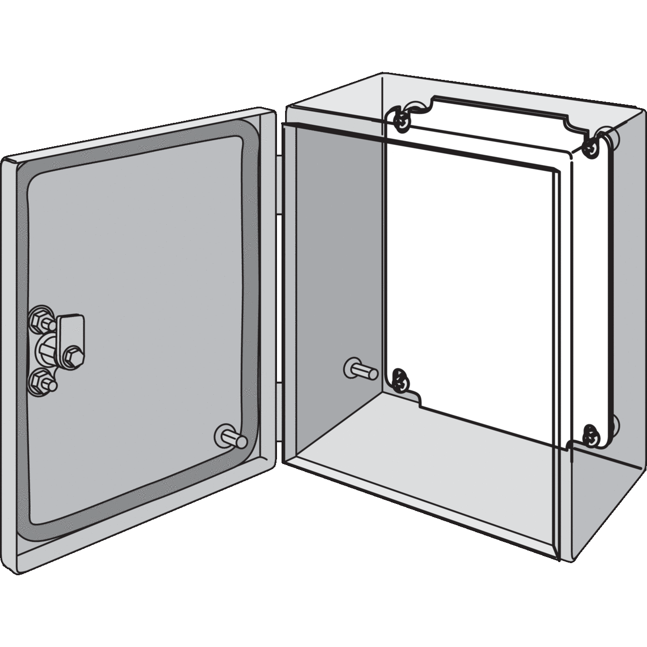 LP2015 InLine A54P Enclosure Panel, 5.16 in W x 7.13 in H, 12 ga Steel, White