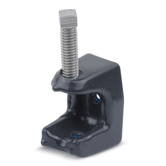 502-G Ocal Beam Clamp, 3/8-16 Rod, 1 in THK Flange, 1300 lb Load, Malleable Iron, PVC Coated