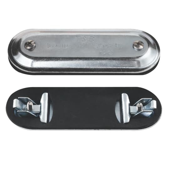 280 T&B Oval Conduit Body Cover, 3/4 in Hub, For Use With Form 8 EMT Conduits, Stamped Steel