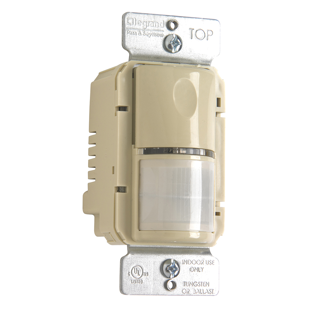 PTWSP250I PlugTail Automatic PIR Occupancy Sensor With 3-Wire Technology, 120/277 VAC, Passive Infrared Sensor, 900 sq-ft Coverage, 180 deg Viewing