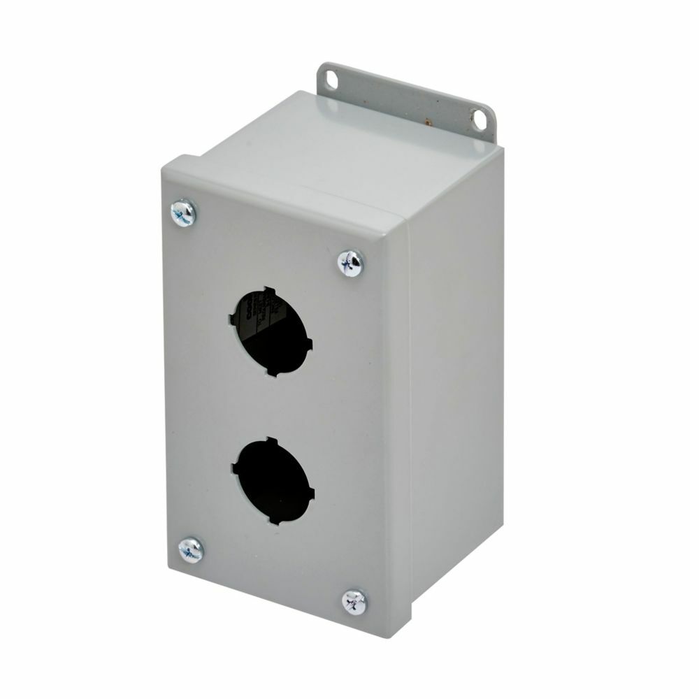 PB2 PB Series Standard Pushbutton Enclosure, 5-3/4 in L x 3-1/4 in W x 3 in D, (2) Outlets, NEMA 4X/12/13/IP65 NEMA Rating, Steel