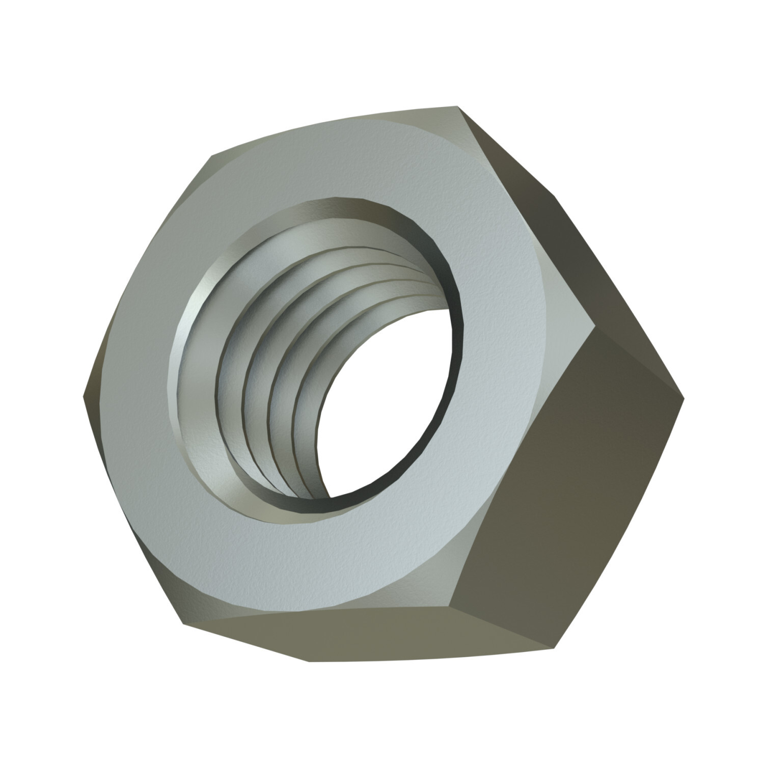 HHXN050-EG HHXN050EG Hex Nut, 1/2 in, Steel, Electro-Galvanized