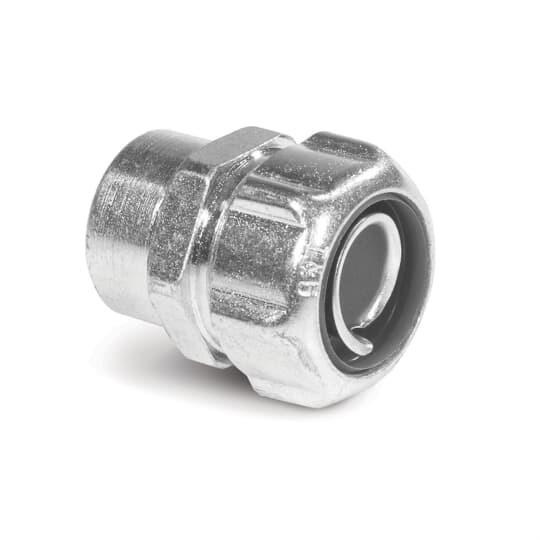 5273 T&B Straight Female Hub Adapter, 3/4 in Trade, Steel, Chromate Coated/Electro-Zinc Plated
