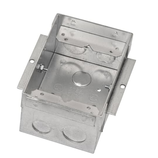 61W Steel City 60W Flush Service Floor Box, Stamped Steel, 31 cu-in Capacity, 1 Gangs, 6 Knockouts, 3-11/16 in L x 5-5/16 in W x 2-13/16 in H