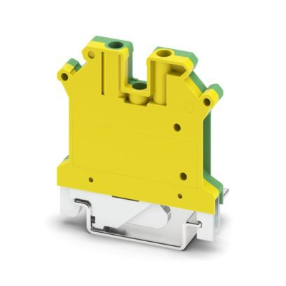 0441504 1-Level 1-Circuit 2-Connection 1-Position Single Tier Ground Modular Terminal Block, 24 to 12 AWG Wire, DIN Rail Mount