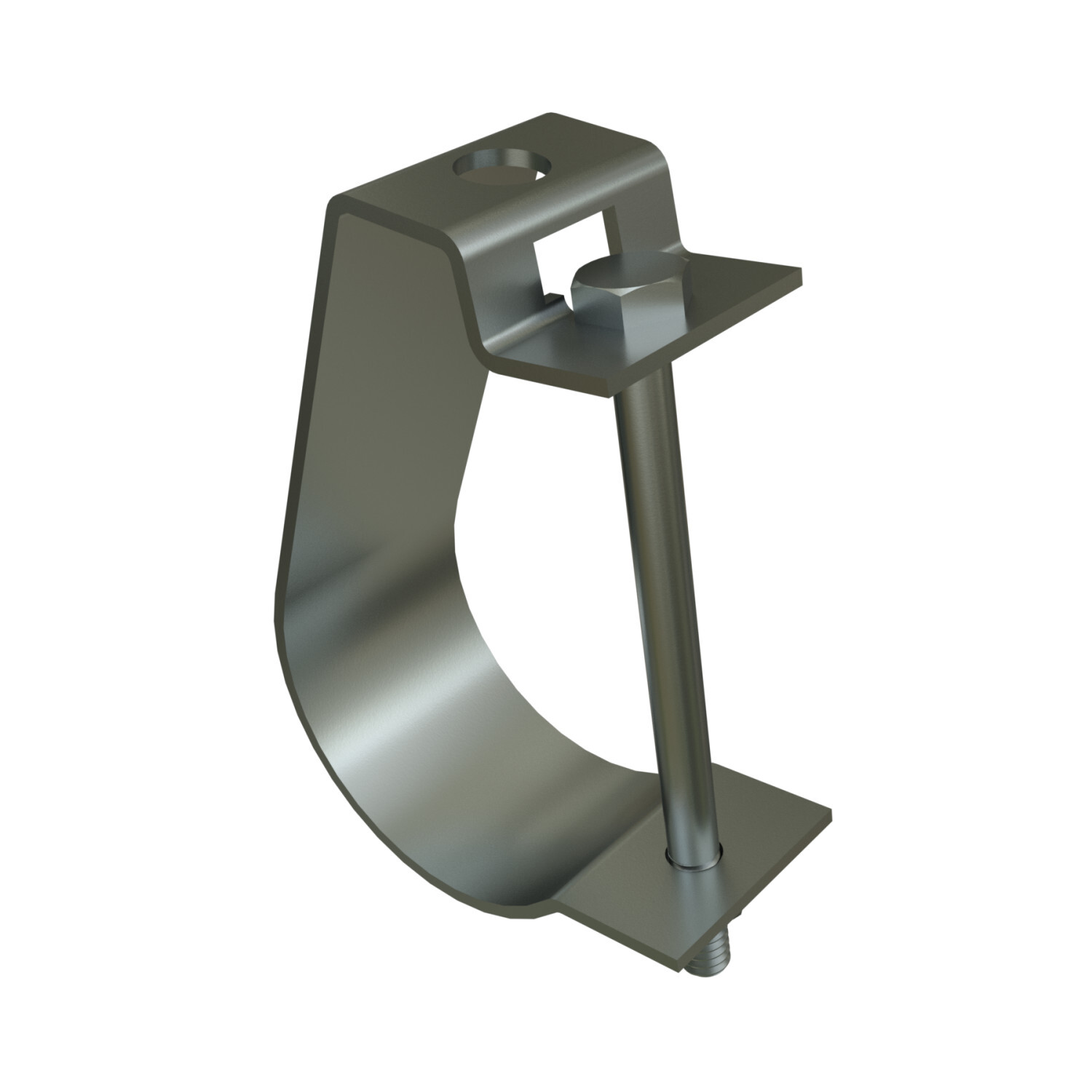 J1240-EG J-Hanger, 4 in Pipe, 5/8 in Rod, 800 lb Load, Electro-Galvanized