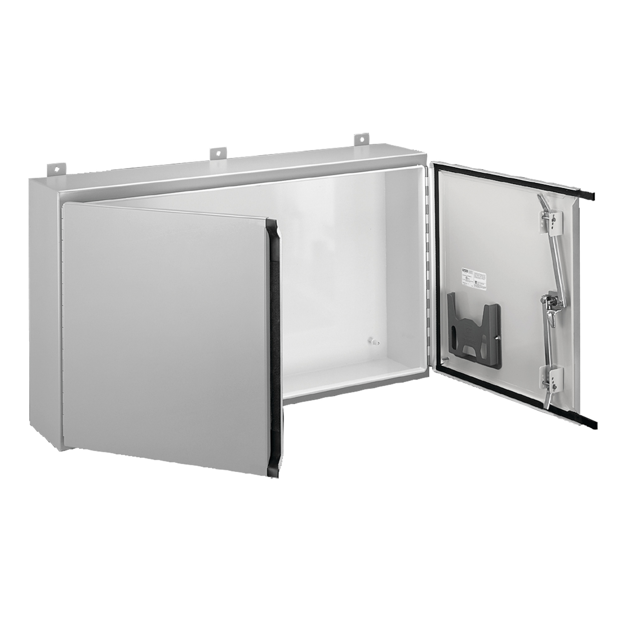 A304210WFLP A12 2-Door Enclosure With Handle, 30 in L x 42 in W x 10 in D, NEMA 12/IP55 NEMA Rating, Steel