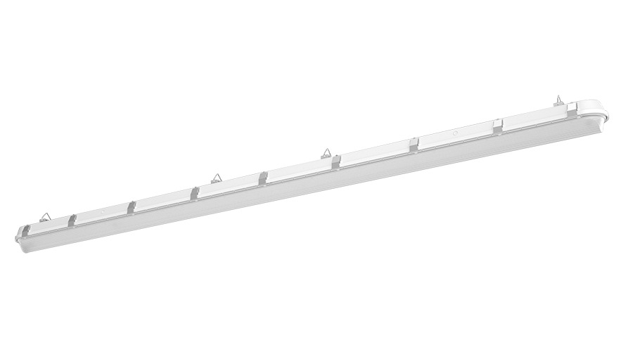 SHARK8-70W/D10 Linear Washdown Fixture With 0 to 10 VDC Dimming Driver, 75 W Fixture, 120/208/240/277 VAC, White Housing
