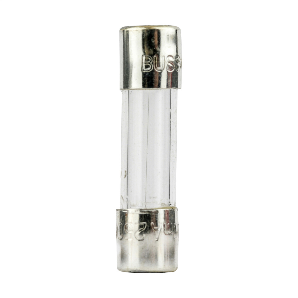 BK/GMA-250-R Low Breaking Small Dimension Fast Acting Fuse With Nickel Plated Brass End Caps, 250 mA, 250 V AC, 35 A, 10 kA Interrupt, Cylindrical Body