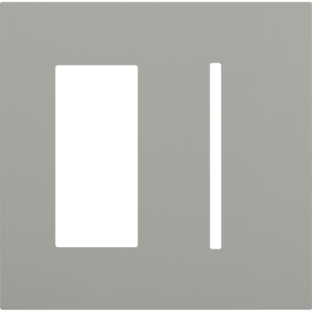 LWT-TG-GR New Architectural Wall Plate for Accessory and Grafik T Controls, 2 Gang, Matte, Gray