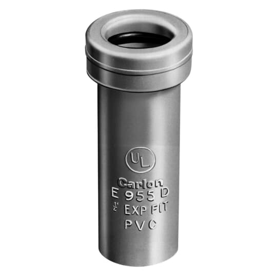 E955F Carlon Short Conduit Expansion Coupling With O-Ring, 1 in, For Use With SCH 40 and SCH 80 Rigid/IMC Conduit, PVC