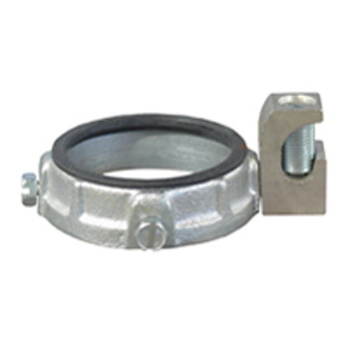 Lug; Grounding Bush; 5 Inch, Malleable Iron, Zinc-Plated