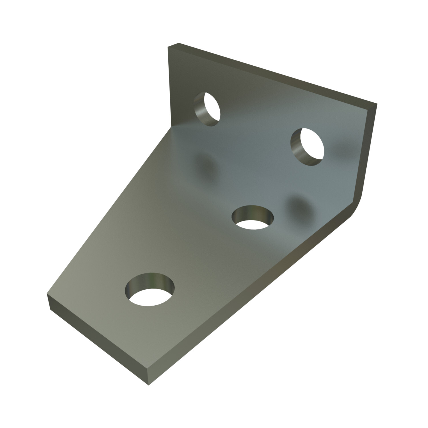 P1381-EG Right Hand 90 deg Angle Fitting, 4 Holes, 1-5/8 in W x 1/4 in THK, HRPO Steel