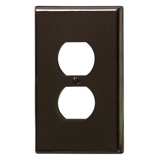 85103 Oversized Wall Plate, 1 Gangs, 3-1/2 in W x 5-1/4 in H, Thermoset, Brown