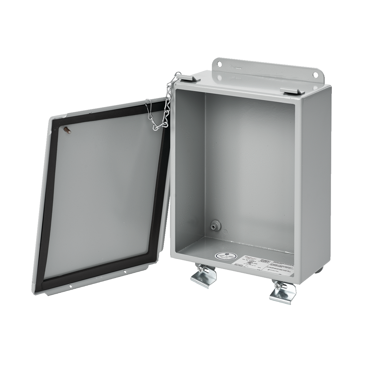 A1210LP Junction Box, 12 in H x 10 in W x 5 in D, Lift-Off/Screw Clamp Cover, NEMA 12/13/IP65 NEMA Rating, Steel