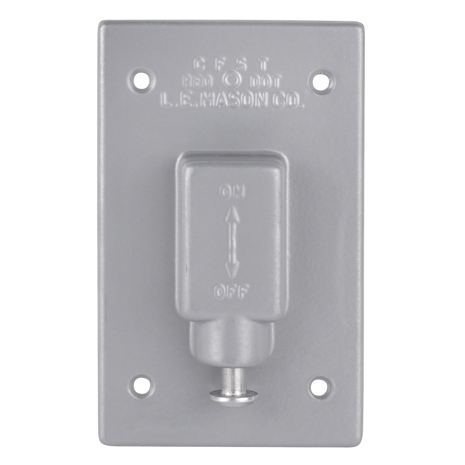 CFST T&B FS/FD Weatherproof Device Box Cover, 4-9/16 in L x 2-13/16 in W, Die Cast Aluminum