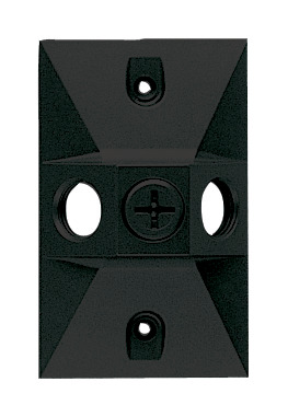 R14-3B 3-Hole Weatherproof Metal Cover, 4-5/8 in L x 2-7/8 in W, Die Cast Aluminum