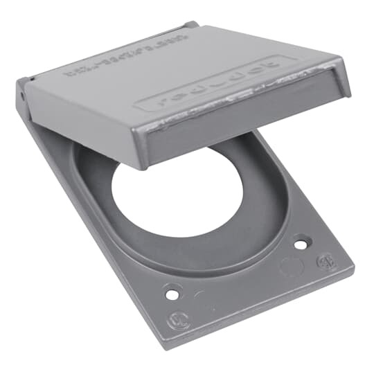 CFSR-L T&B FS/FD Weatherproof Device Box Cover, 4-9/16 in L x 2-13/16 in W, Die Cast Aluminum