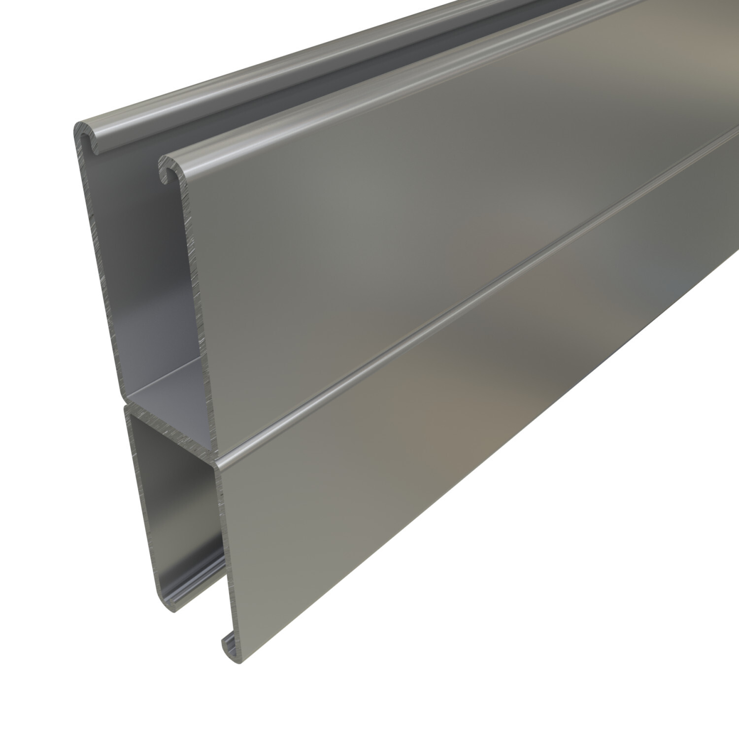 P5001-10PG P5000 Back to Back Solid Channel, 10 ft L 1-5/8 in W 6-1/2 in D 12 ga THK, Low Carbon Steel, Pre-Galvanized Zinc, Domestic
